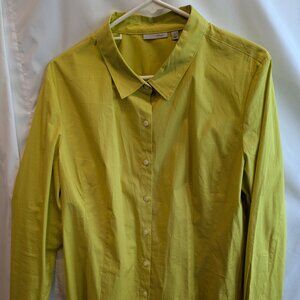 Halogen Buttondown Blouse Bright Green XL